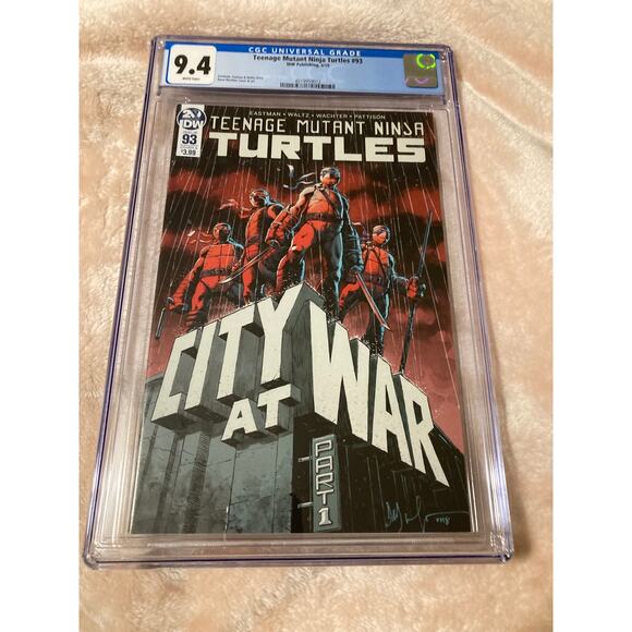 9.4 CGC Rating Teenage Mutant Ninja Turtles #93 Dave Wachter Cover A Comic - Picture 1 of 3